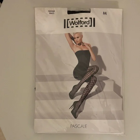Wolford Black Pascale Sexy Tights New M